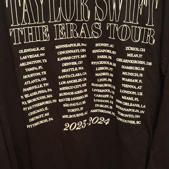Taylor Swift Black Long Sleeve T-Shirt Live Photo - 3X. NWOT - Picture 2 of 5